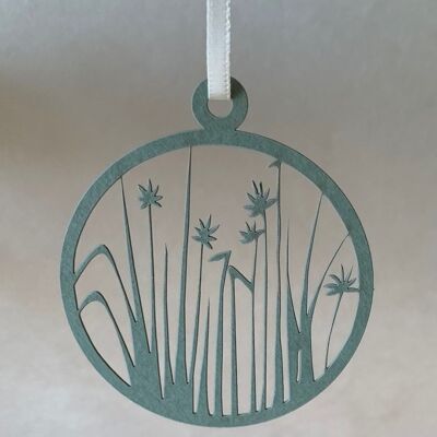 Gift tags made of natural paper grass color blue