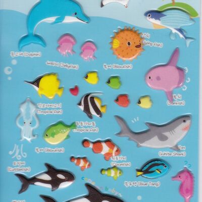 Stickers animaux de la mer
