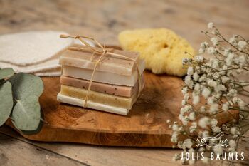 Assortiment savons naturels - 5 tranches de savons - idée cadeau - cadeau d'invités - cadeau de mariage – ballotin de savon 3