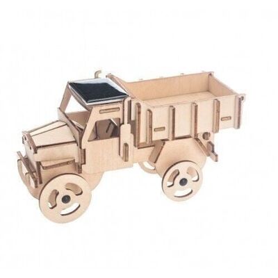 3D Wooden Puzzle Solar Powered Truck, PZ005, 18x7.5x9.5cm