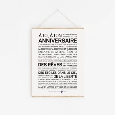 Affiche A toi, à ton anniversaire  - A2