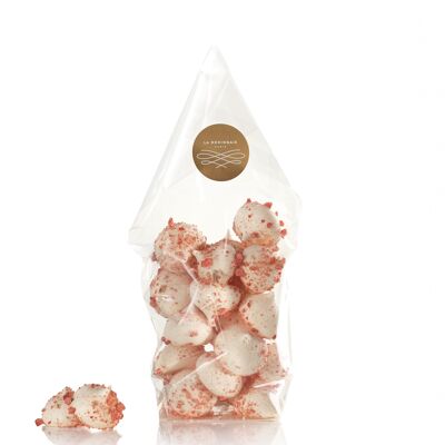 Bag of pink praline meringuettes - 40g