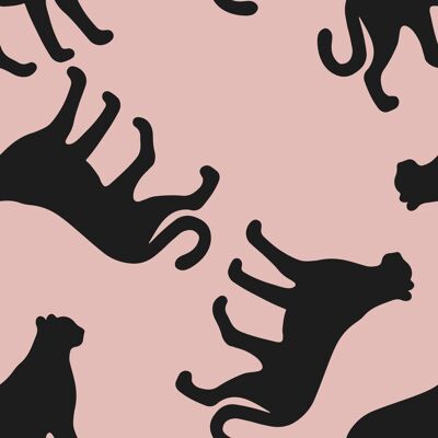 Pagliaccetto senza maniche leopardato rosa di base