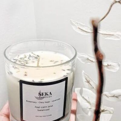 Rosemary, Clary Sage and Lavender Soy Candle