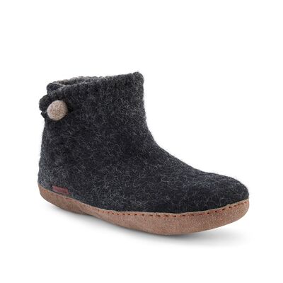 The Daisy, suede sole, Black
