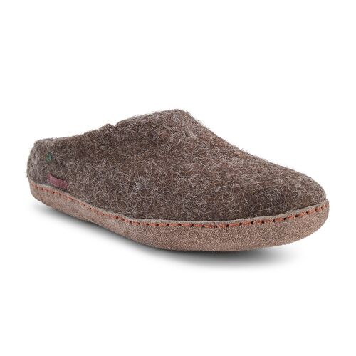 Classic Slipper, suede sole, Brown