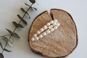 Barrette Maelle Perles Blanches 1