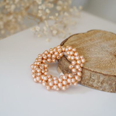 Scrunchie Alexandra Copper Pearls