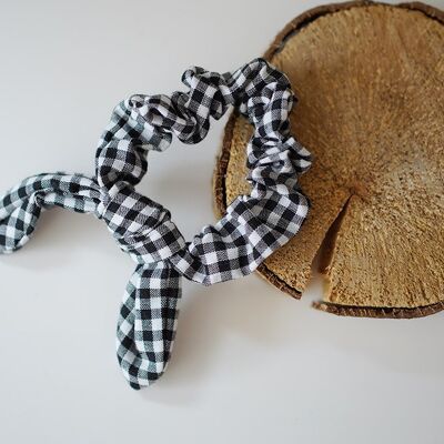 Child's Scrunchie Constance Vichy Black and White