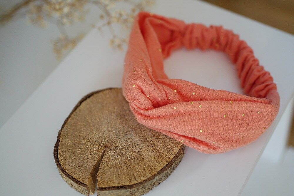 Cerchietto Lina Corallo e Oro