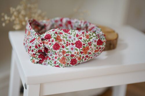 Bandeau Angèle Fleuri Rouge Orangé