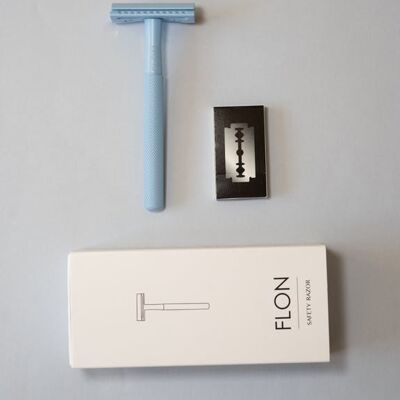 Maquinilla de afeitar de seguridad | Maquinilla de afeitar de seguridad reutilizable ecológica - Azul