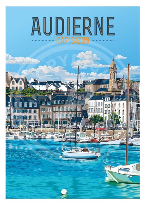 Affiche de la ville de audierne - 30x40 cm