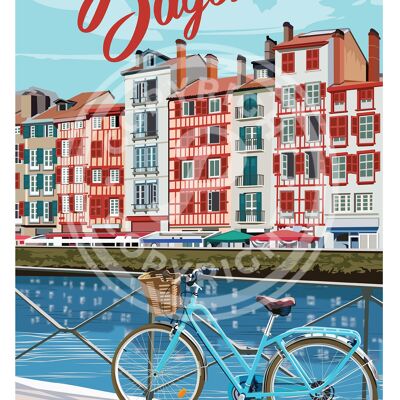 Affiche ville de bayonne - 30x40 cm