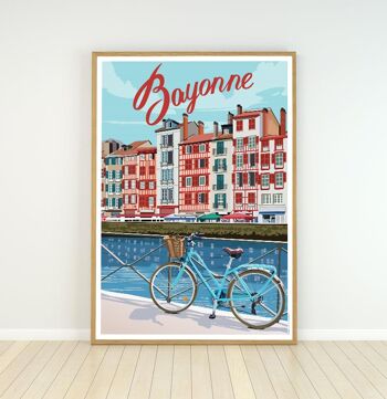 Affiche ville de bayonne - 50x70 cm 2