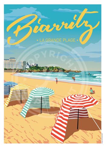 Affiche ville de biarritz - 30x40 cm 1