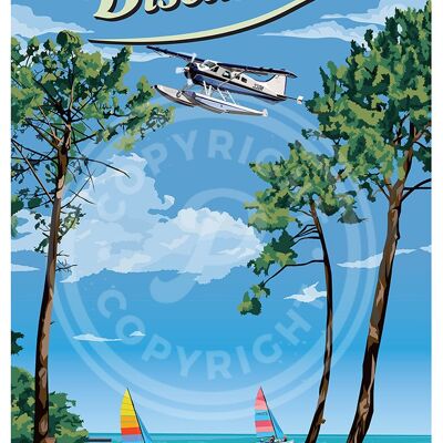 Affiche du lac de biscarrosse - 30x40 cm