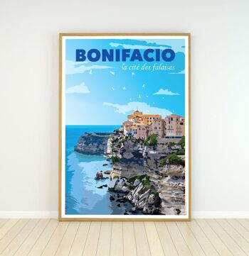 Affiche ville de bonifacio - 30x40 cm 2