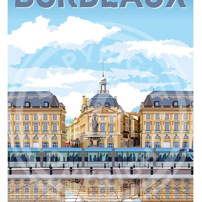 POSTER CITTÀ DI BORDEAUX - 30X40 CM