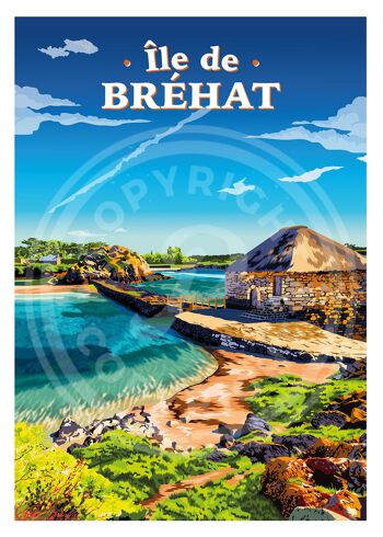 Affiche île de brehat - 30x40 cm 1
