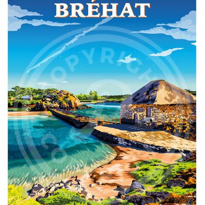 Affiche île de brehat - 30x40 cm