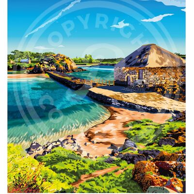 Affiche île de brehat - 50x70 cm