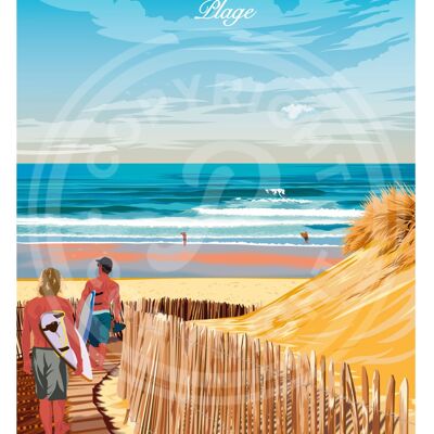 Affiche de carcans plage - 30x40 cm