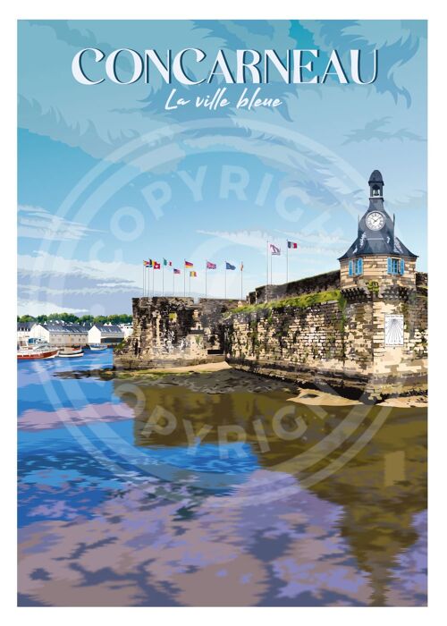 Affiche de concarneau - 30x40 cm