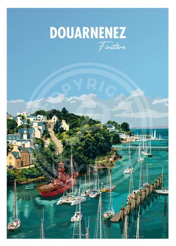 Affiche de douarnenez - 50x70 cm 1