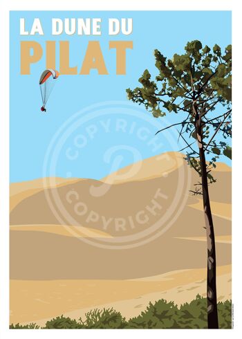 Affiche de la dune du pilat - 50x70 cm 1