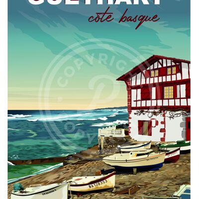 Affiche de la ville de guethary - 30x40 cm