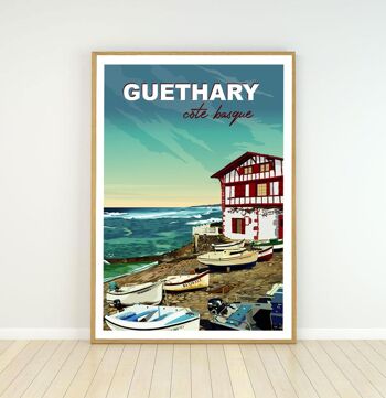 Affiche de la ville de guethary - 30x40 cm 2