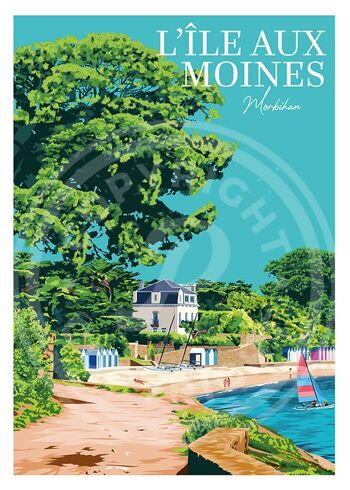 Affiche de l'île aux moines - 30x40 cm 1