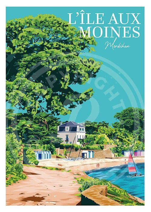 Affiche de l'île aux moines - 50x70 cm