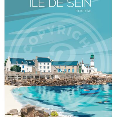 Affiche de l'île de sein - 30x40 cm