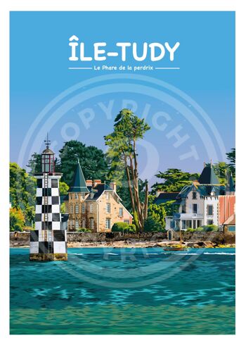 Affiche de l'île tudy - 50x70 cm 1