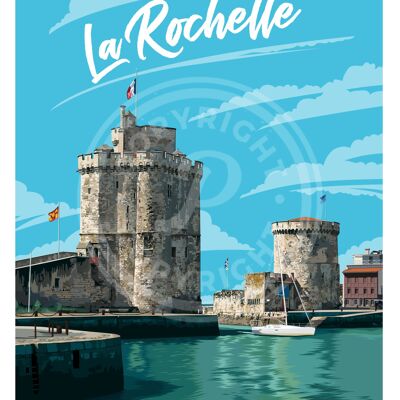 Affiche de la rochelle - 50x70 cm