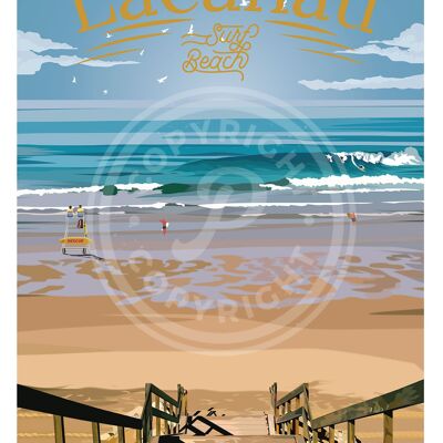 Affiche de lacanau beach - 30x40 cm