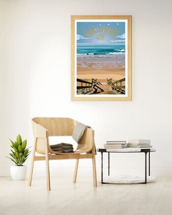 Affiche de lacanau beach - 30x40 cm 2