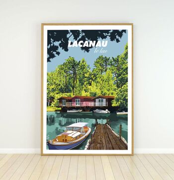 Affiche de lacanau lac - 50x70 cm 2