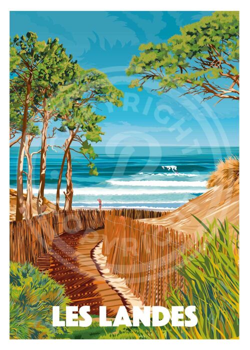 Affiche les landes - 30x40 cm