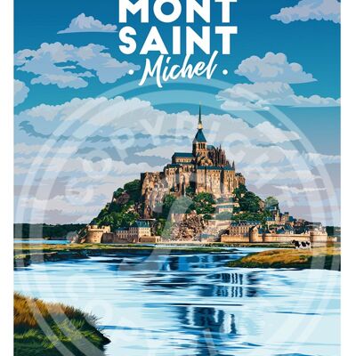 Affiche du mont saint michel - 30x40 cm