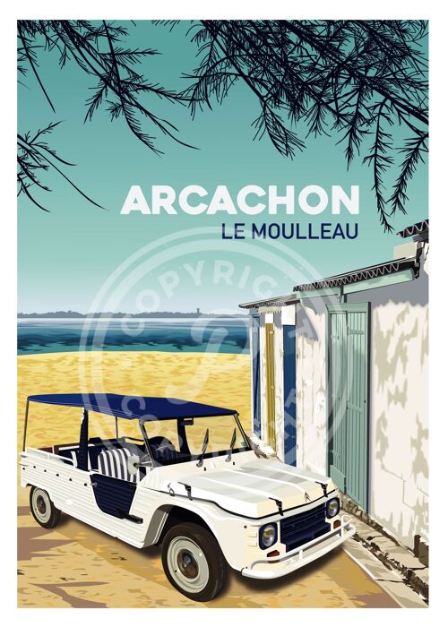 Affiche arcachon le moulleau - 30x40 cm