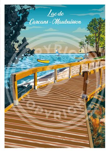 Affiche lac de maubuisson - 30x40 cm 1