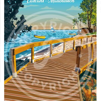 Affiche lac de maubuisson - 30x40 cm