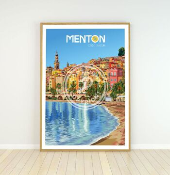 Affiche ville de menton - 50x70 cm 2