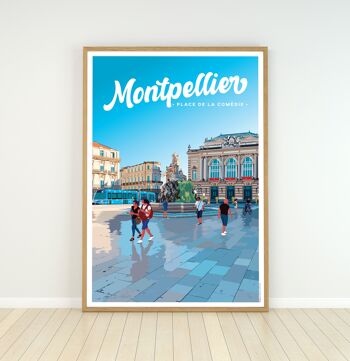 Affiche ville de montpellier - 50x70 cm 2
