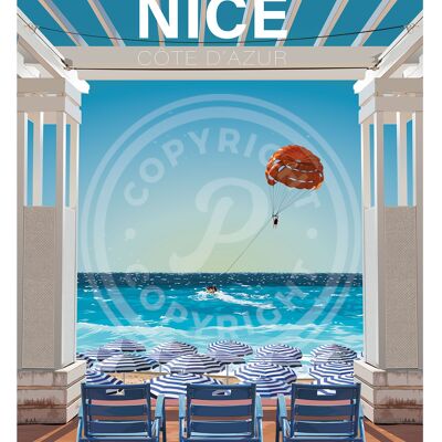 Affiche ville de nice - 30x40 cm