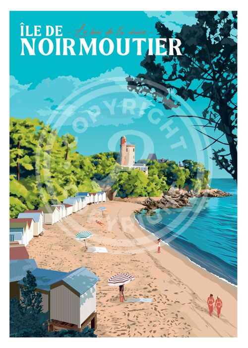 Affiche île de noirmoutier - 30x40 cm