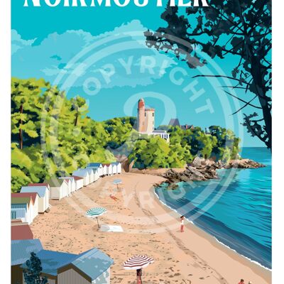 Affiche île de noirmoutier - 50x70 cm